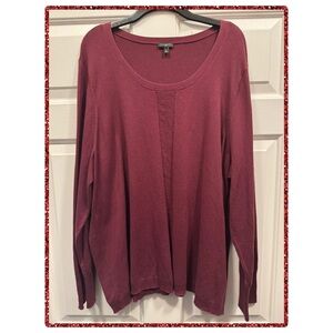 Talbots 🫐 Deep Burgundy Long Sleeve Top